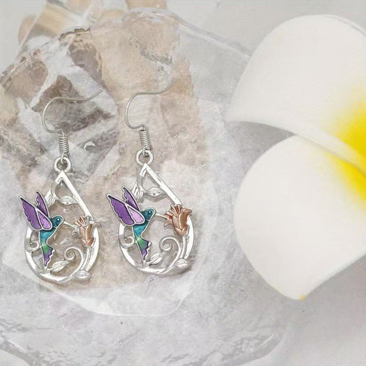 Hummingbird Dripping Oil Jewelry Set
