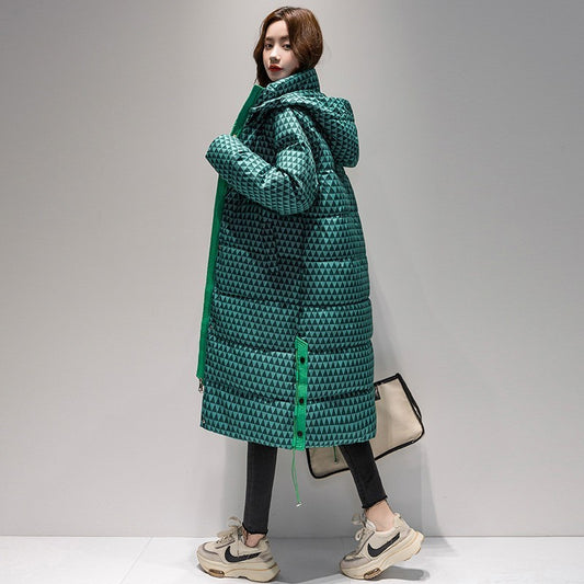 Women's Plaid Houndstooth Padded Coat