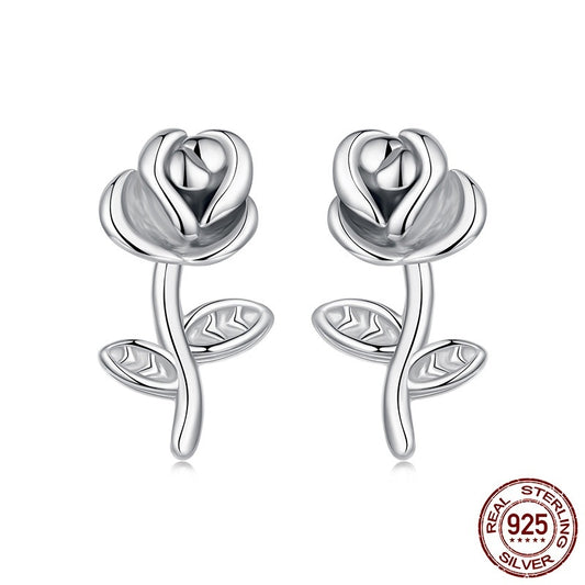 Rose Sterling Silver Studs for Women