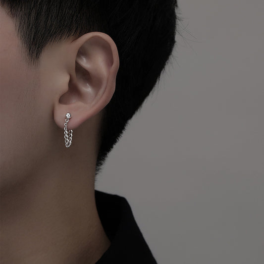 Minimalist Chain Stud Earrings in S925