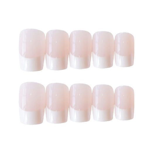 Full Set Long French Tip Press-On Nails