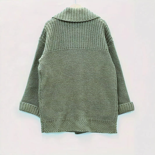 Elegant Polo Collar Plus Size Coat