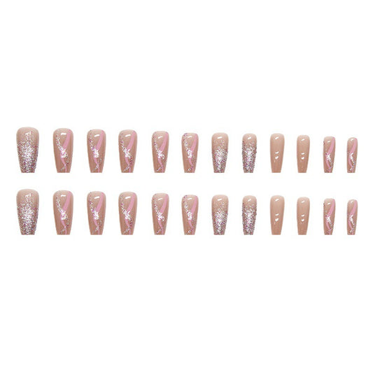 Stylish Mid-Length Wearable Ballet Fake Nails