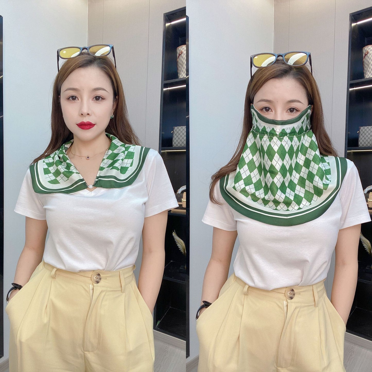 Women's Printed Breathable Summer Sunscreen Face Mask