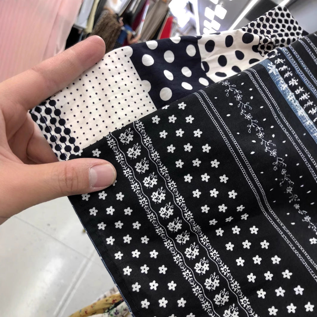 Women's Polka Dot Contrast Stitching Slimming Skirt