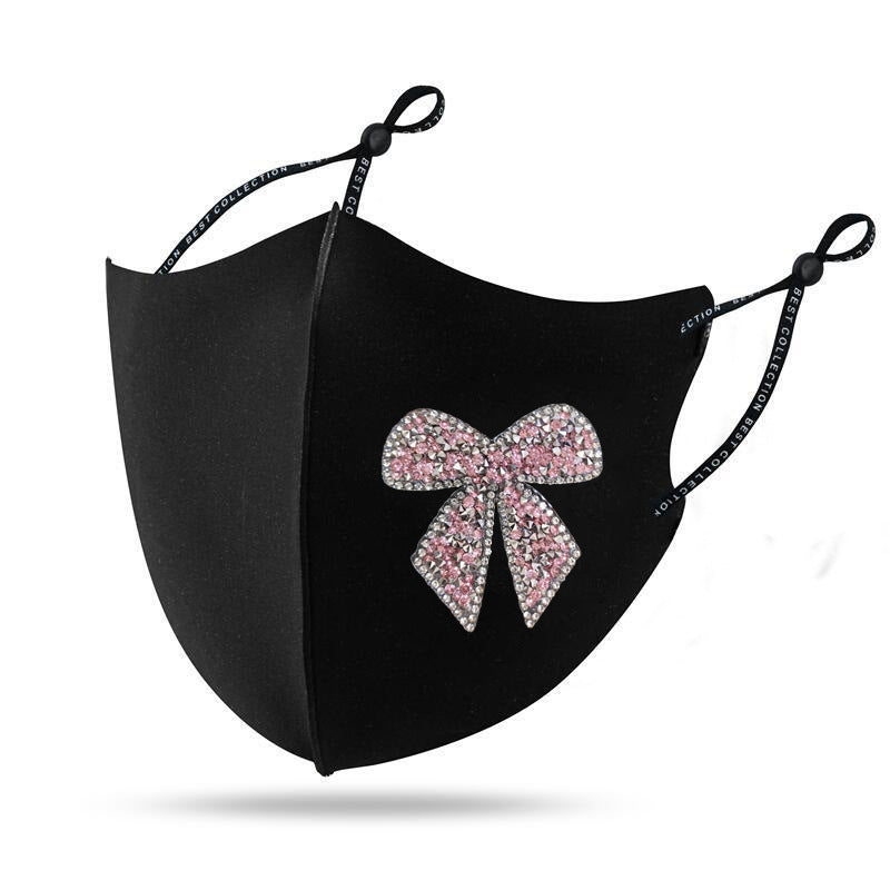 Shiny Diamond Bow Creative Cloth Face Mask
