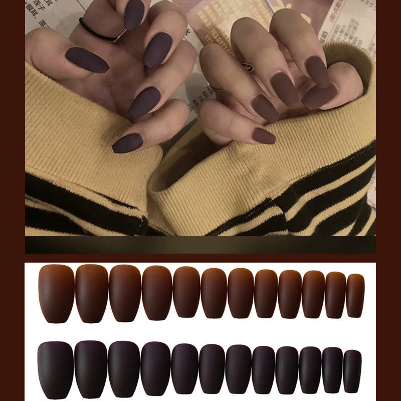 Matte Frosted Long Ballet Fake Nails