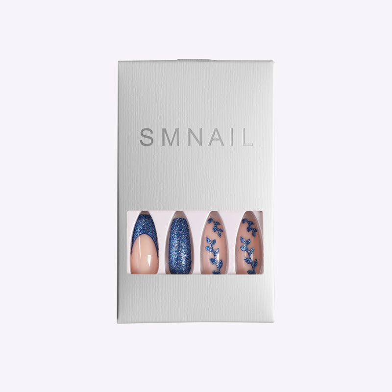 Finished Boxed Blue & Pink Ballet Press-On Nails