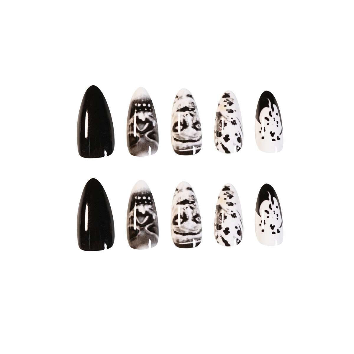 Gothic Rock Skull Wearable Fake Nails