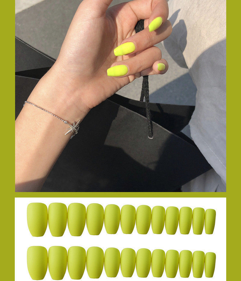 Matte Frosted Long Ballet Fake Nails