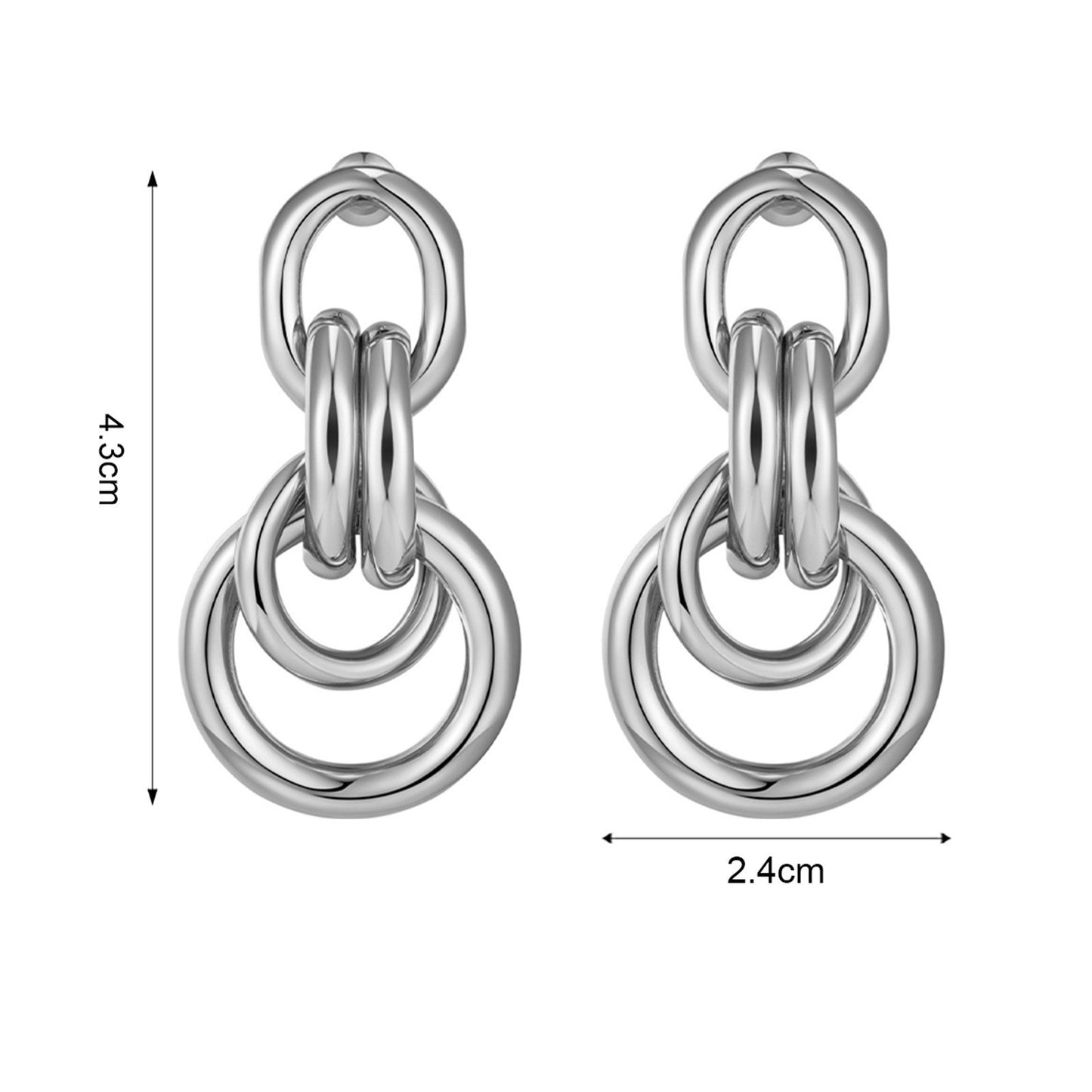 Everyday Wear Fade-Resistant Ring Earrings