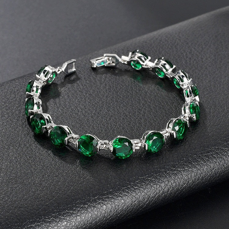Fashion Popular Round-Cut Zircon Link Bracelet