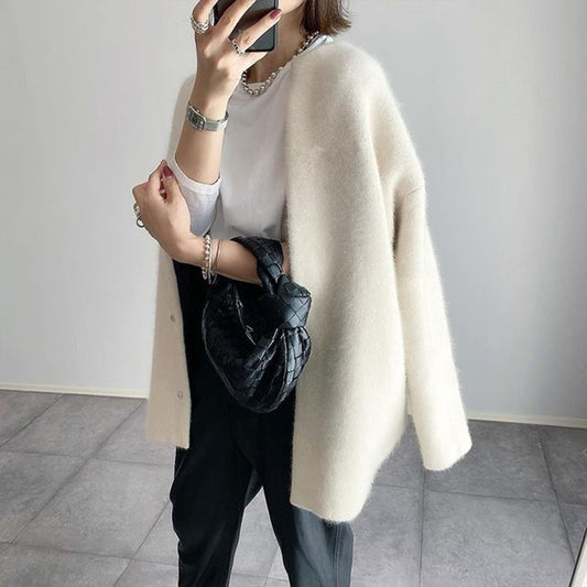 Women's Oversized Wool-Like Trench Coat