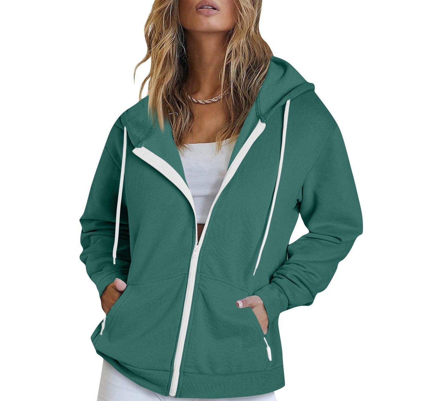 Unisex Sports Full-Zip Hoodie Cardigan