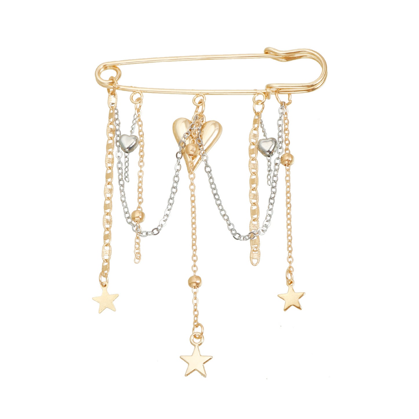 Love Moon Bear Flower Element Brooch Pin for Clothing Suit