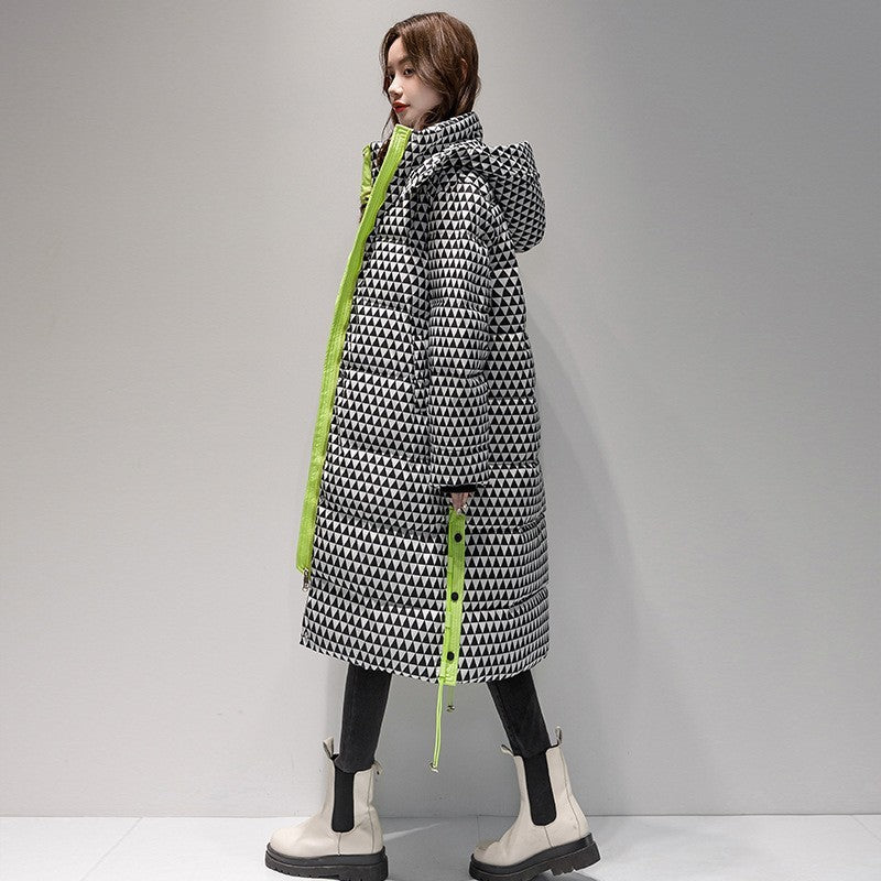 Women's Plaid Houndstooth Padded Coat