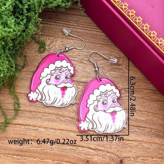 Cute & Creative Acrylic Holiday Girl Charm Earrings