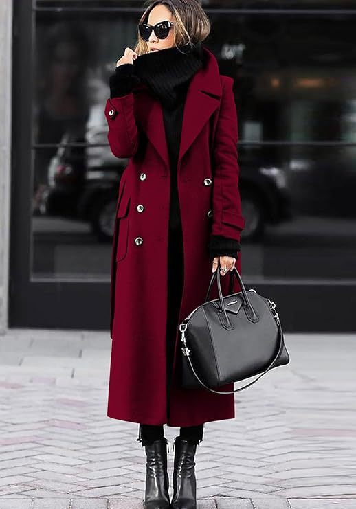 Women's Extended Length Thick Wool Coat