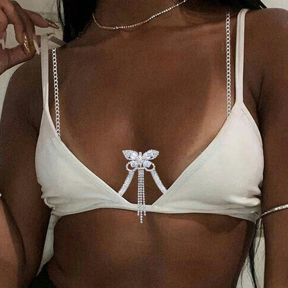 Women's Elegant Diamond Tassel Body Jewelry Chain
