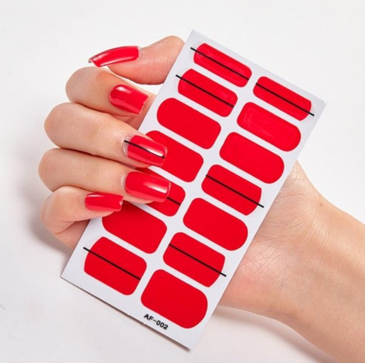 Adhesive Nail Polish Wraps with Glue