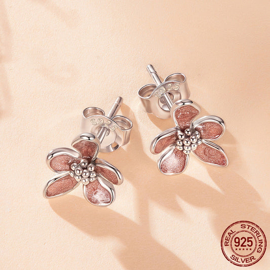 Dainty Autumn Flower Stud Earrings