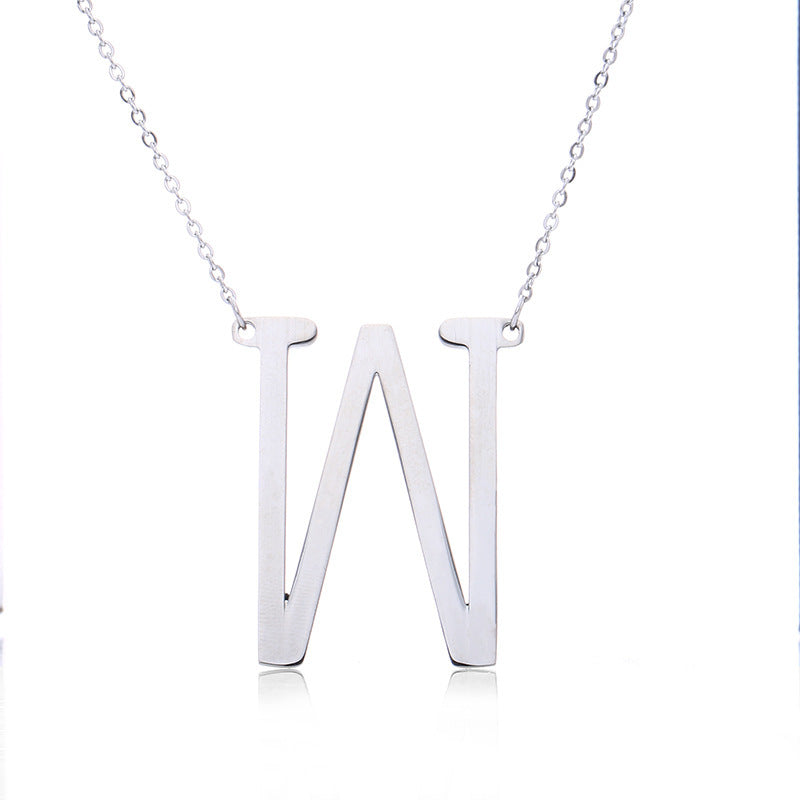 Rose Gold Plated Initial Letter Pendant Necklace