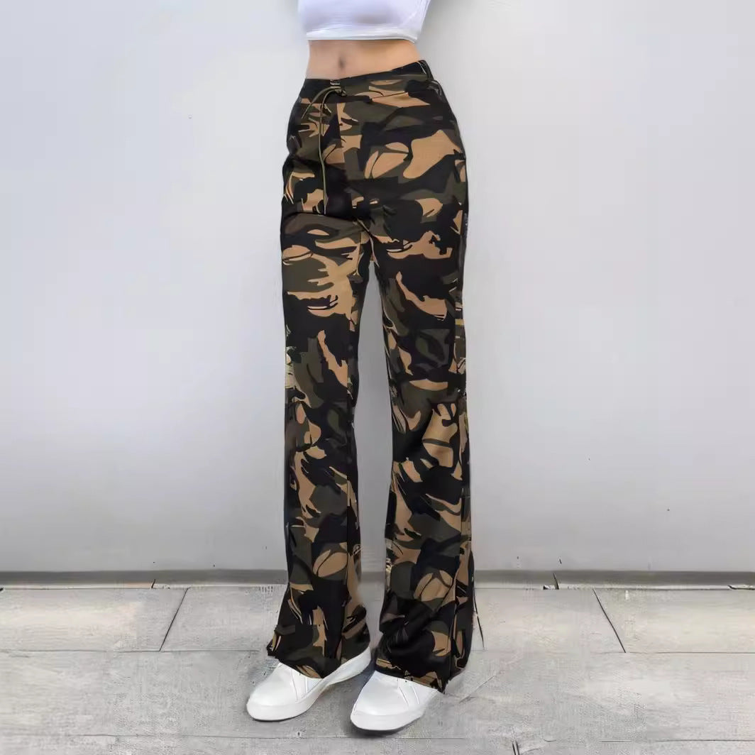 Women's Street Trend Split Hem Casual Pants