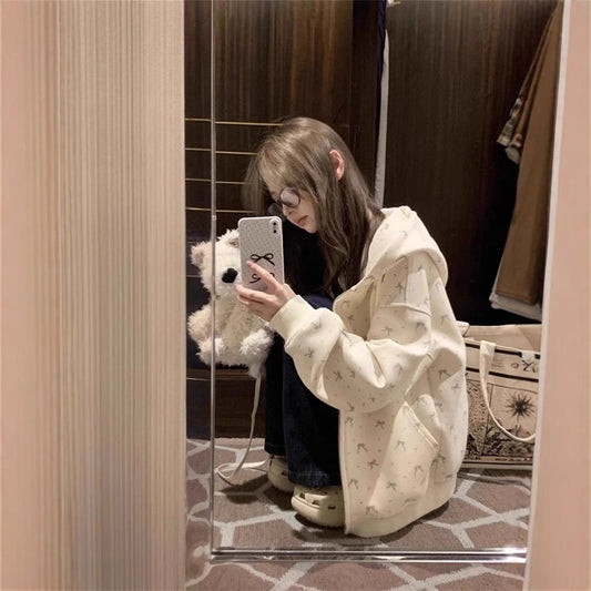 Casual Full-Zip Loose Fit Cardigan for Women