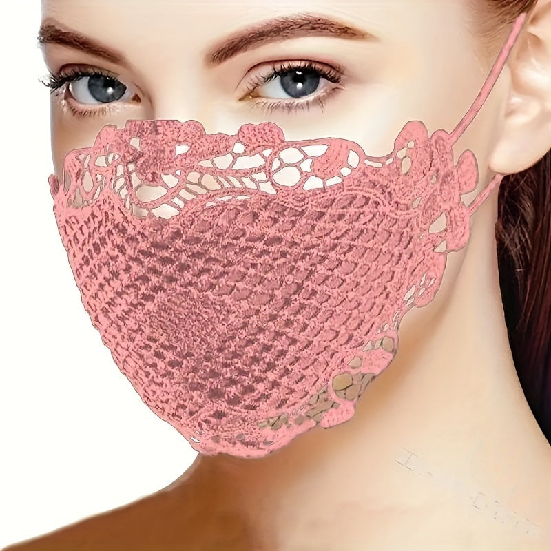 Women's Adjustable Lace Face Masks with Ear Loops