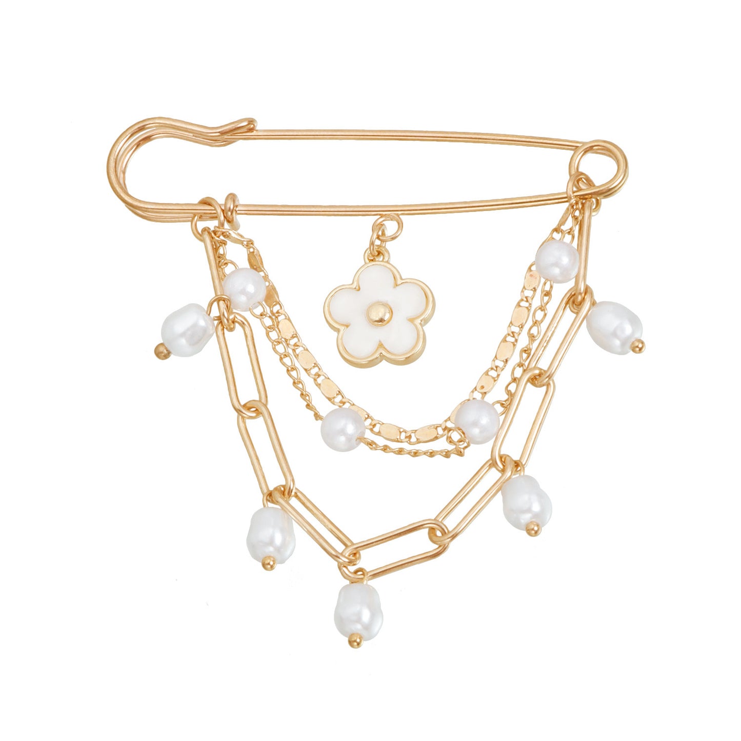 Love Moon Bear Flower Element Brooch Pin for Clothing Suit