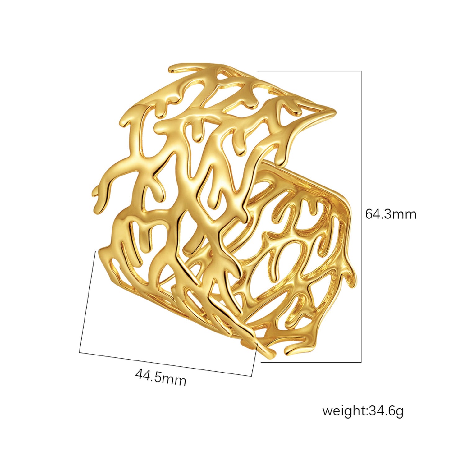 Chic Women's Open-End Stainless Steel C-Shaped Cuff Bracelet