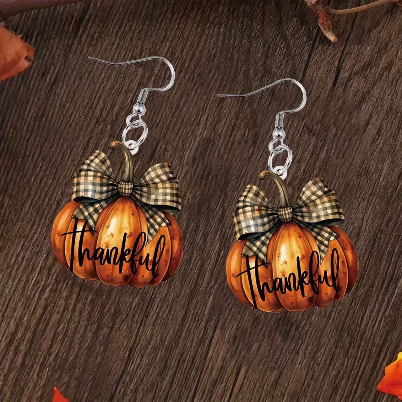 Cute & Creative Acrylic Pumpkin Charm Earrings