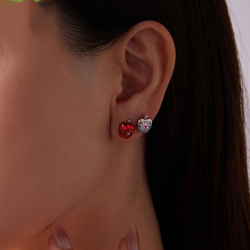 Winter Lucky Asymmetric Stud Earrings