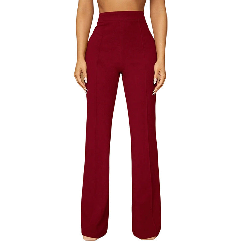 Fashion Fall High Waist Business Casual Trousers