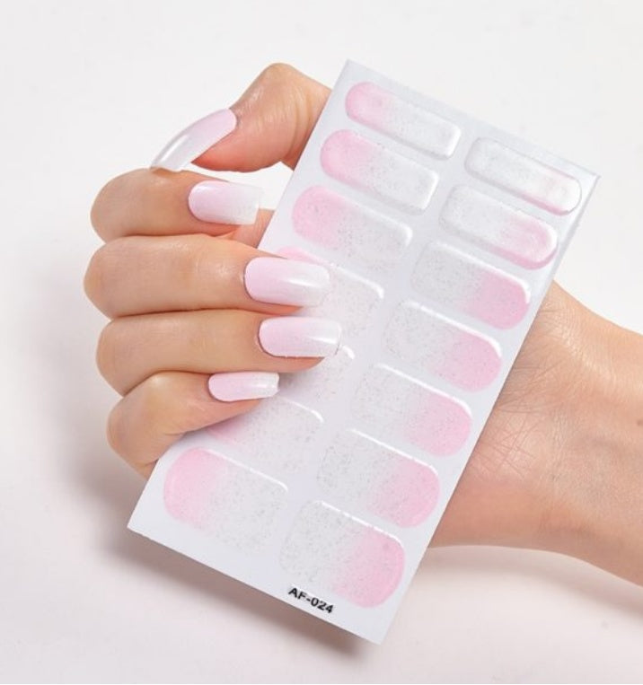 Adhesive Nail Polish Wraps with Glue
