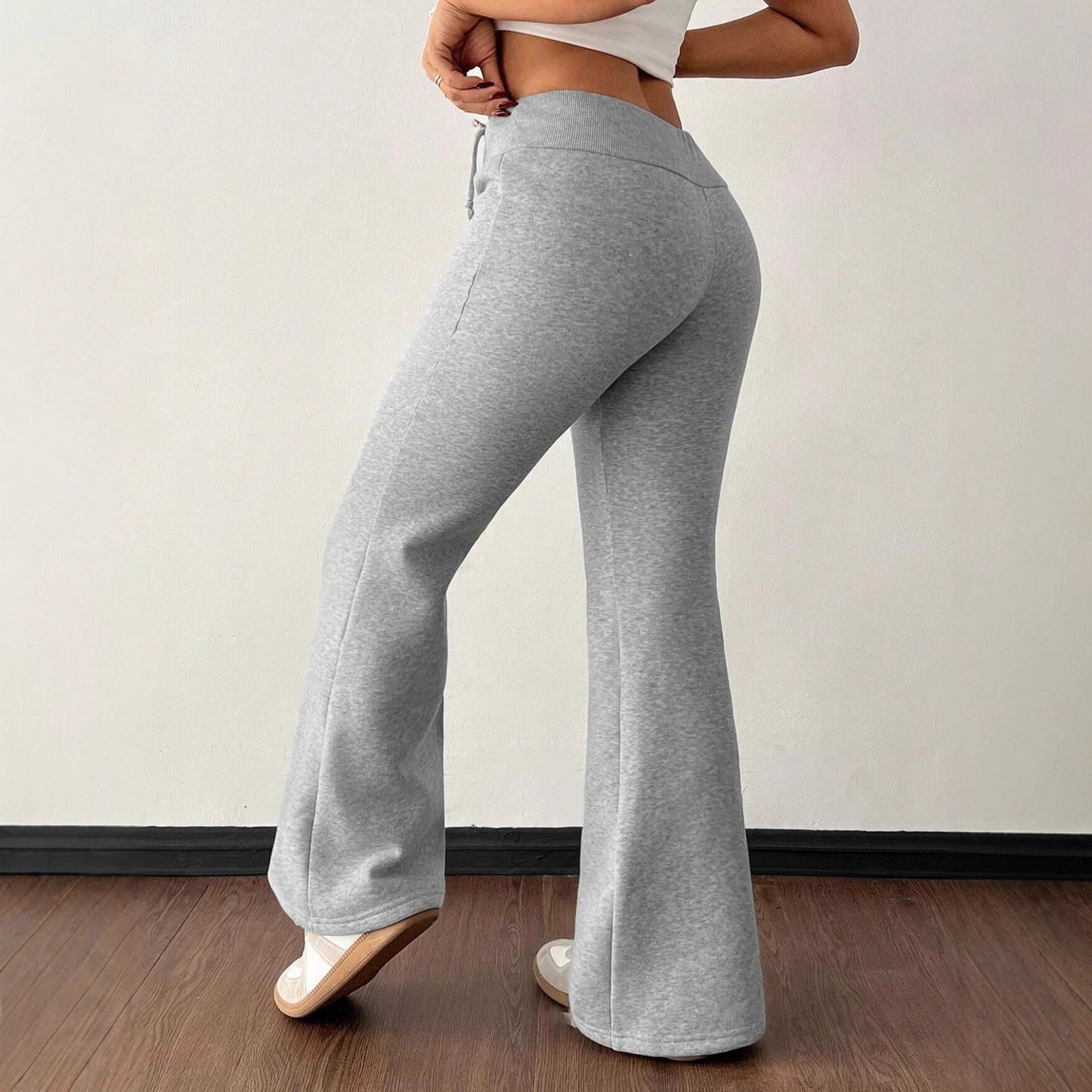 Women's Warm Padded Fleece High Waist Trousers