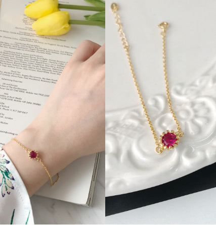 Golden Red Jasper Pendant Necklace