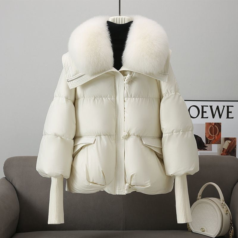 Korean Fashion Loose Lapel Puffer