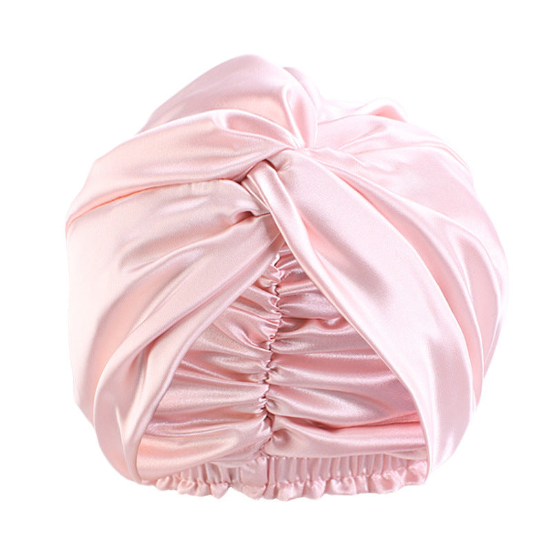 Cross-Twist Double-Layer Satin Sleep Cap