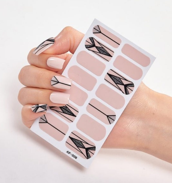 Adhesive Nail Polish Wraps with Glue