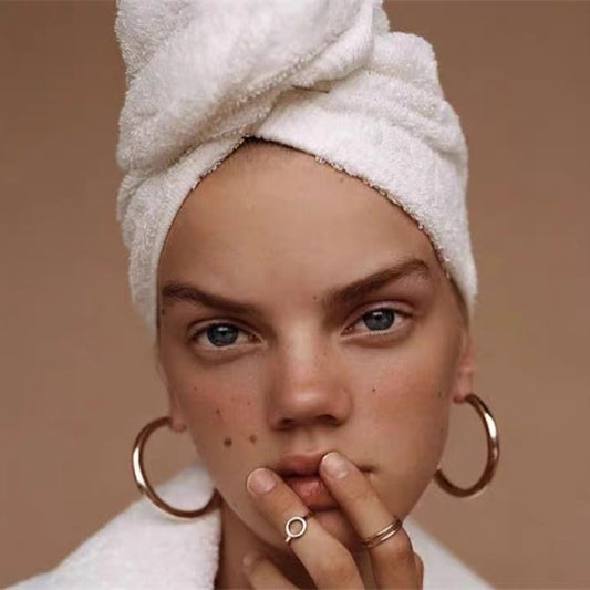 Chunky Copper Gold-Plated Statement Hoop Earrings