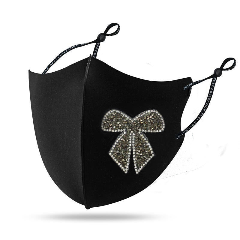 Shiny Diamond Bow Creative Cloth Face Mask