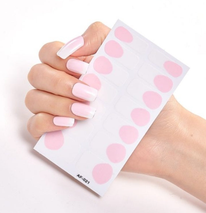 Adhesive Nail Polish Wraps with Glue